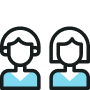 Icône d'une équipe, symbolisant l'intervention d'experts en gestion de crise et en risques psychosociaux.